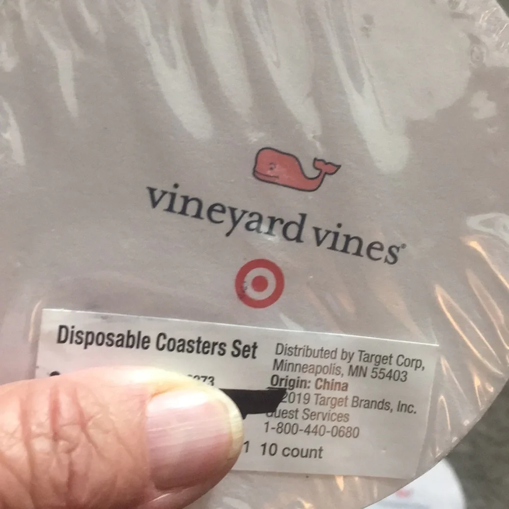 New Vineyard Vines for Target Disposable Coasters